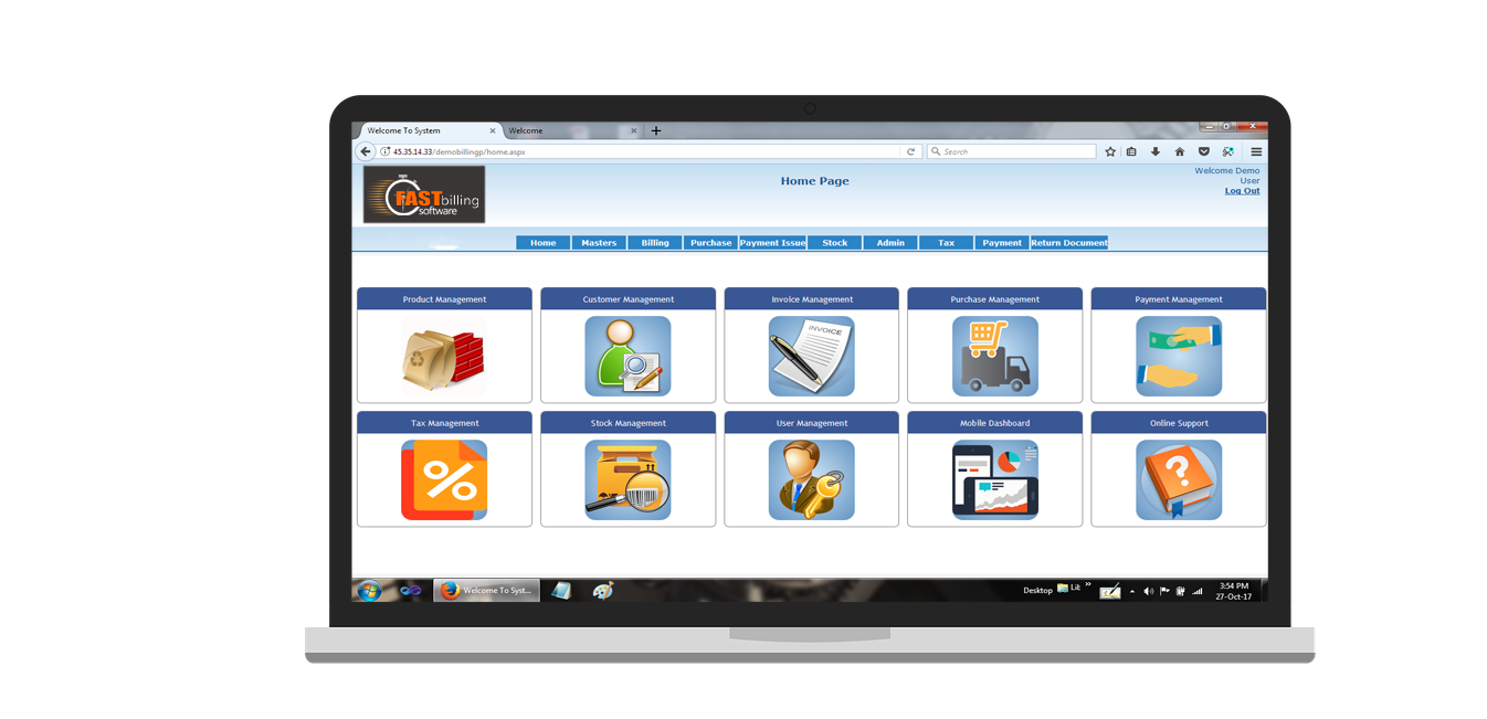 Screenshots of Trading invoice software